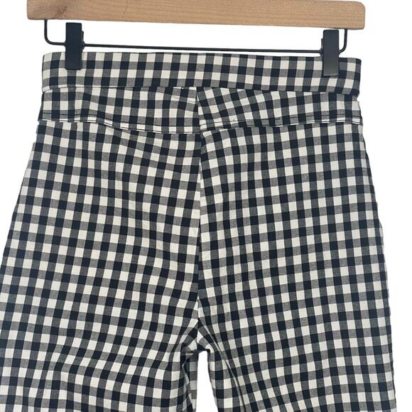 Free People Ankle Pants Black White Gingham High Rise Size Small - Picture 5 of 7